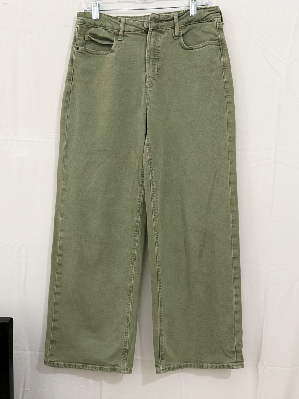 Old Navy Olive Green Wide-Leg Jeans
